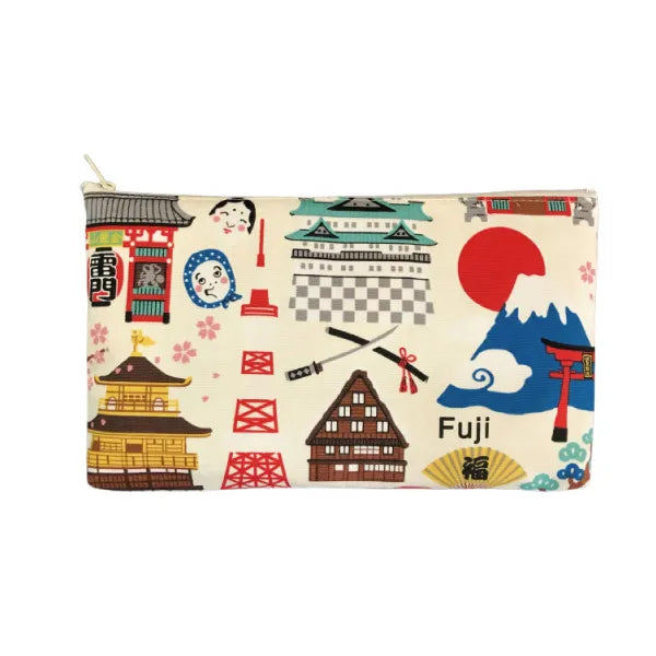 JP-42100 _Made In Japan_HELLO NIPPON Flat Pouch/ Large | ReaL Japan Trading