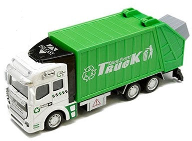 Truck  Heavy City Truck-Garbage Recycle 7.5" Friction/Green