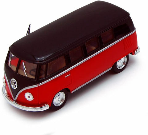 Kinsmart 1/32 Volkswagen 1962 Bus 2 Tone/Black Top/Red 5"