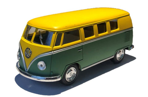 Kinsmart 1/32 Volkswagen 1962 Bus 2 Tone Matte/Yellow Top/Green Side