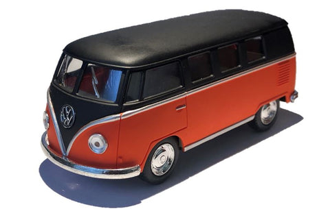 Kinsmart 1/32 Volkswagen 1962 Bus 2 Tone Matte/Black Top/Orange Side