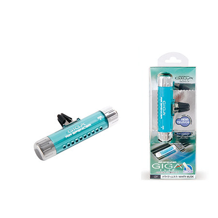 GIGA Clip Car Air Freshener Whity Musk Scent Green w/Chrome End