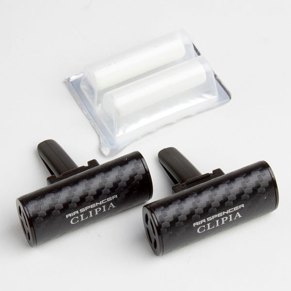 GIGA CLIPIA S Clip Car Air Freshener Relax Shampoo Scent Black Carbon look