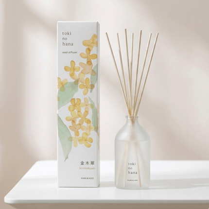 toki no hana reed diffuser, kinmokusei-osmanthus