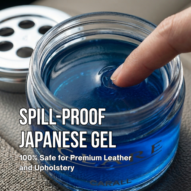 Spill proof japanese gel, 100% safe for premium leather and upholstery
