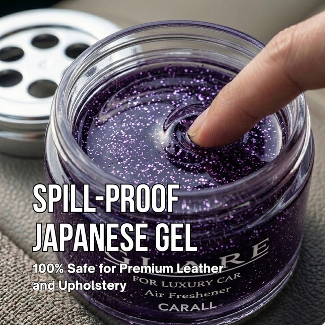 Spill-proof japanese gel, 100% safe for premium leather and upholstery