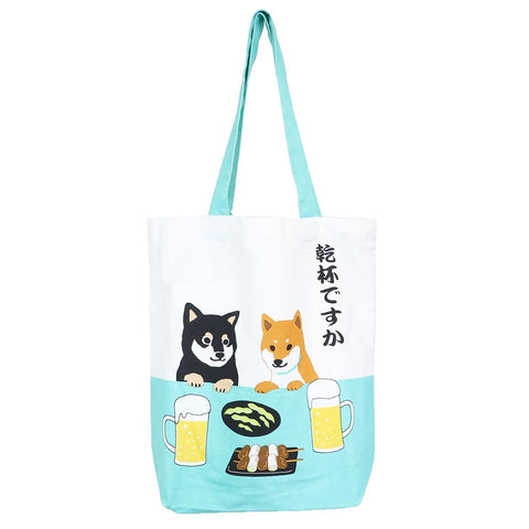 833548 "Shall we have a toast?" A4 Size Tote Bag | Real Japan Trading