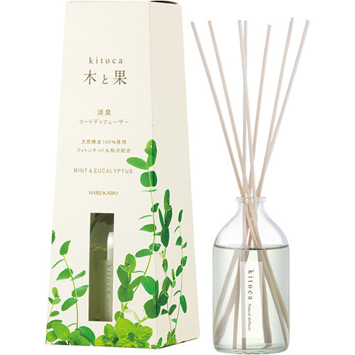 木と果 Kitoca  Reed Diffuser  Mint & Eucalyptus  (90ml) | Home Fragrance | Real Japan Trading