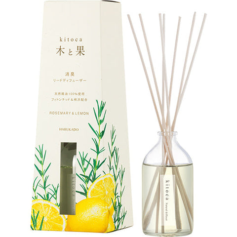 木と果 Kitoca  Reed Diffuser  Rosemary & Lemon  (90ml) | Home Fragrance | Real Japan Trading