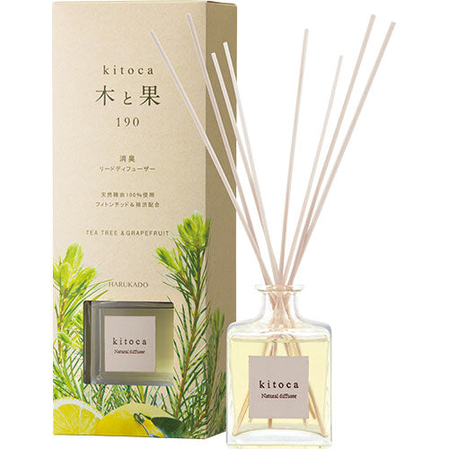 木と果 Kitoca 190  Reed Diffuser  Tea Tree & Grapefruit  (190ml) | Home Fragrance | Real Japan Trading