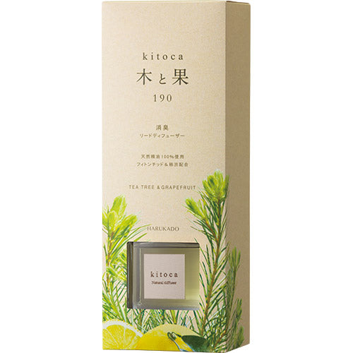 木と果 Kitoca 190  Reed Diffuser  Tea Tree & Grapefruit  (190ml) | Home Fragrance | Real Japan Trading