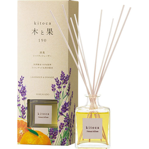 木と果 Kitoca 190  Reed Diffuser  Lavender & Orange  (190ml) | Home Fragrance | Real Japan Trading