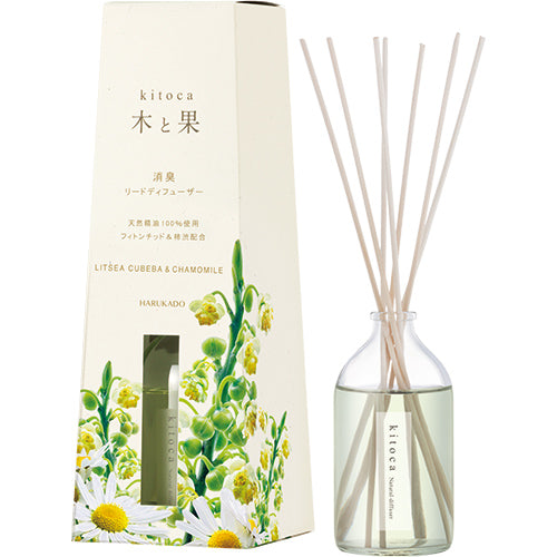 木と果 Kitoca  Reed Diffuser  Litsea Cubeba & Chamomile  (90ml) | Home Fragrance | Real Japan Trading