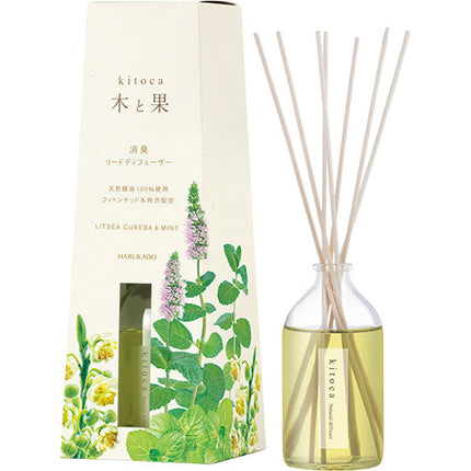 木と果 Kitoca  Reed Diffuser  Litsea Cubeba & Mint  (90ml) | Home Fragrance | Real Japan Trading