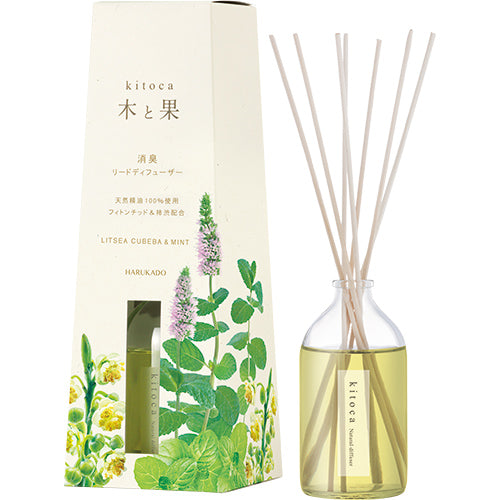 木と果 Kitoca  Reed Diffuser  Litsea Cubeba & Mint  (90ml) | Home Fragrance | Real Japan Trading