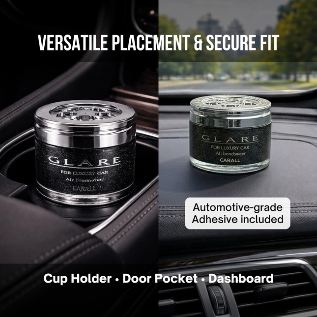 Versatile placement & secure fit at cup holder, door pocket, and dashboard. it comes with automotive-grade adhesive.