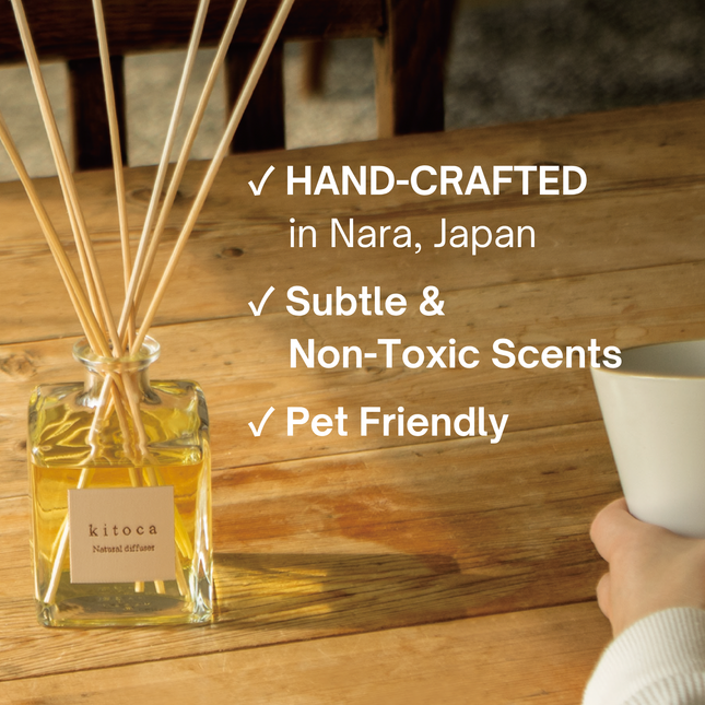 hand crafted in nara, japan / subtle & non-toxic scent / pet friendly