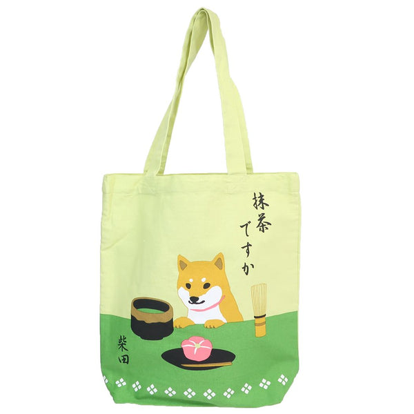 833722 "Is it matcha?" A4 Size Tote Bag | Japan Items | Real Japan Trading