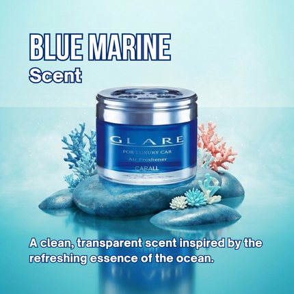 Blue Marine scent, A clean, transparent scent inspired by the refreshing essence of the ocean.