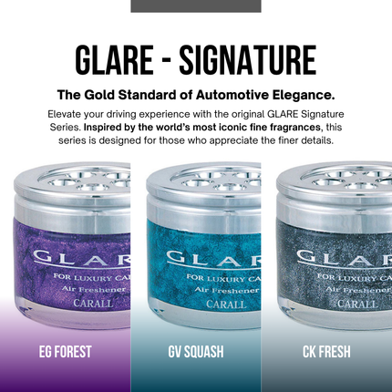 glare signature series in 3 different colors and scents