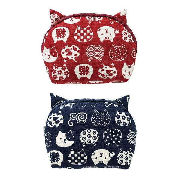 JP-36710 _Made In Japan_Nyankomon Pouch w/ Ears | ReaL Japan Trading