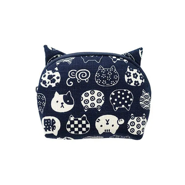 JP-36727 _Made In Japan_Nyankomon Pouch w/ Ears | ReaL Japan Trading