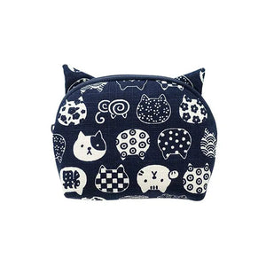 JP-36727 _Made In Japan_Nyankomon Pouch w/ Ears | ReaL Japan Trading