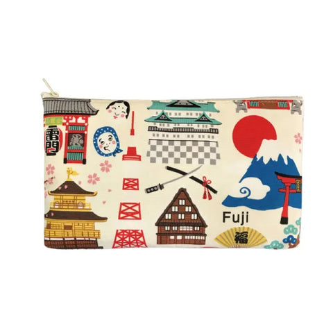 JP-42100 _Made In Japan_HELLO NIPPON Flat Pouch/ Large | ReaL Japan Trading