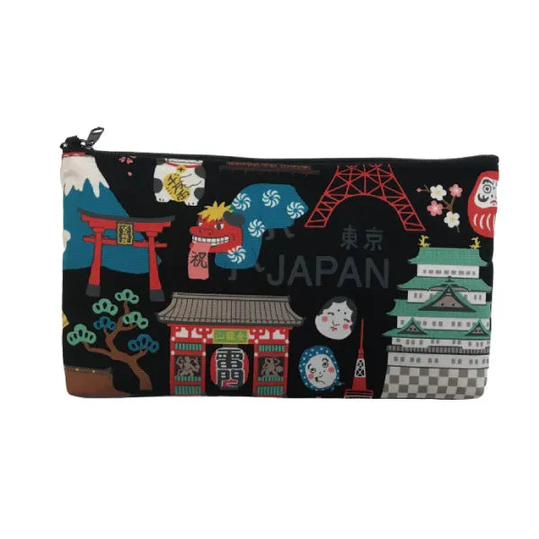 JP-42209 _Made In Japan_HELLO NIPPON Flat Pouch/ Large | ReaL Japan Trading