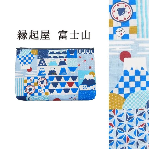 JP-52437 _Made In Japan_Mt.Fuji Flat Pouch/ Small | ReaL Japan Trading