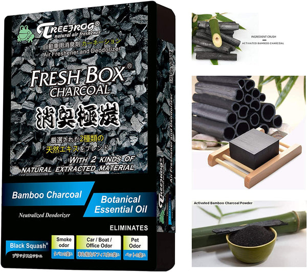 Treefrog Xtreme Fresh Box Charcoal Black Squash Scent