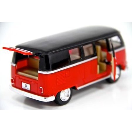 Kinsmart 1/32 Volkswagen 1962 Bus 2 Tone/Black Top/Red 5"