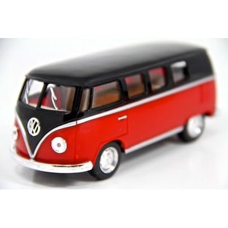 Kinsmart 1/32 Volkswagen 1962 Bus 2 Tone/Black Top/Red 5"