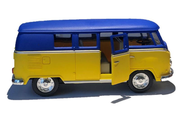 Kinsmart 1/32 Volkswagen 1962 Bus 2 Tone Matte/Blue Top/Yellow Side