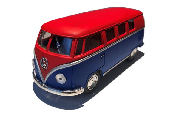 Kinsmart 1/32 Volkswagen 1962 Bus 2 Tone Matte/Red Top/Blue Side