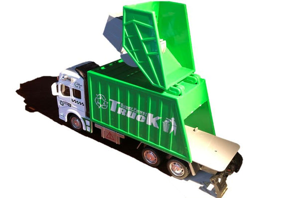 Truck  Heavy City Truck-Garbage Recycle 7.5" Friction/Green